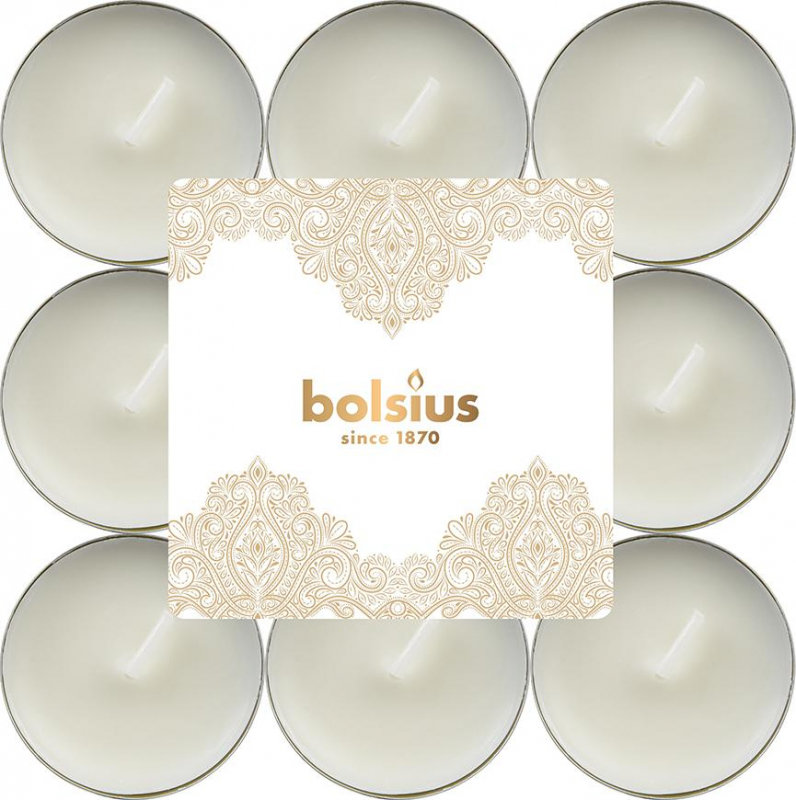 Čajové sviečky Bolsius Scented Golden Lace, vanilka, 18 ks