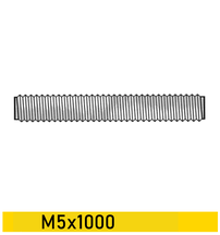 Závitová tyč M5x1000 - Tvrdosť 4,8