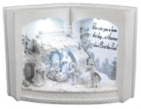 Betlehem v knihe LED biely 27,50x12x19 cm