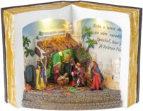 Betlehem v knihe LED farebný 27,50x12x19 cm