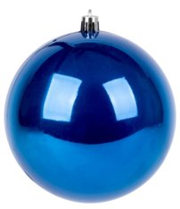 Vianočné gule modré, plast, 10 cm, 6ks