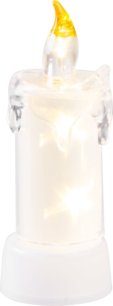 Sviečka MagicHome Vianoce, 3x LED, teplá biela, interiér, 5x13,5 cm