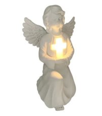 Dekorácia Anjel 22 cm, solar, LED